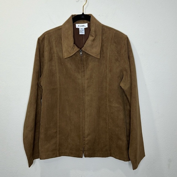 H Look Brown Zip Jacket - Picture 1 of 4
